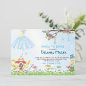 Alice in Wonderland Bridal Shower Kaart (Staand voorkant)