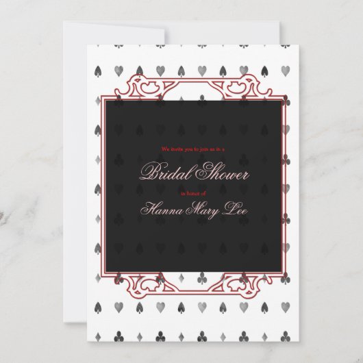 Alice in Wonderland Bridal Shower Kaart (Voorkant)