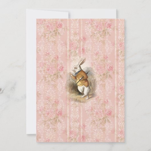 Alice in Wonderland Bridal Shower Kaart (Achterkant)