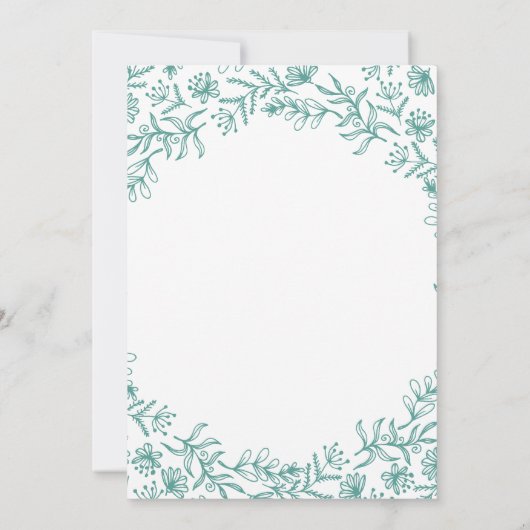 Alice in Wonderland Bridal Shower Kaart (Achterkant)