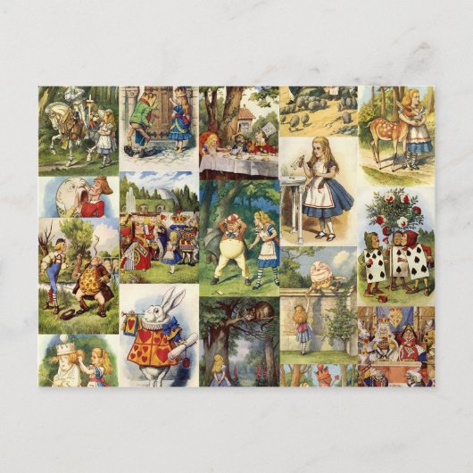 alice in wonderland briefkaart (Voorkant)