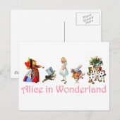 Alice in Wonderland Briefkaart (Voorkant / Achterkant)