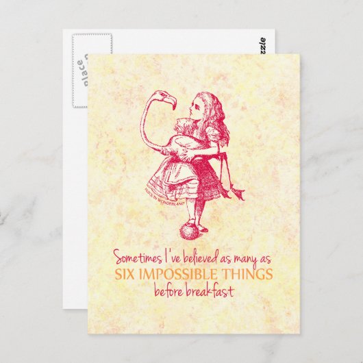 Alice in Wonderland Briefkaart (Voorkant / Achterkant)