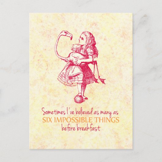 Alice in Wonderland Briefkaart (Voorkant)