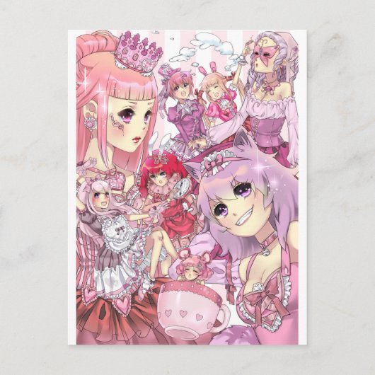 alice in wonderland briefkaart (Voorkant)