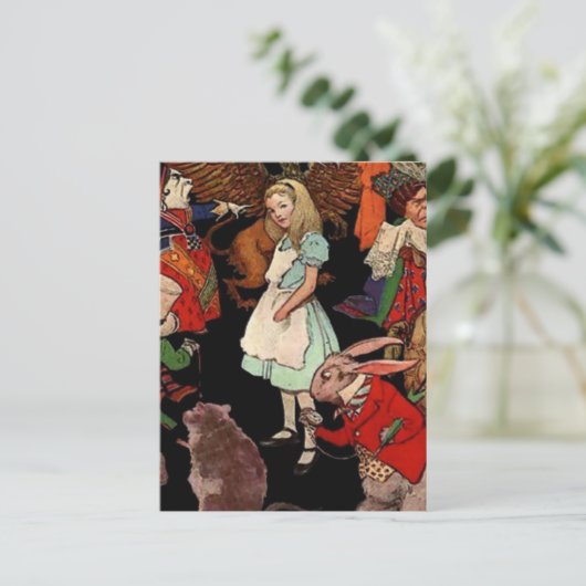 Alice in Wonderland Briefkaart (Staand voorkant)