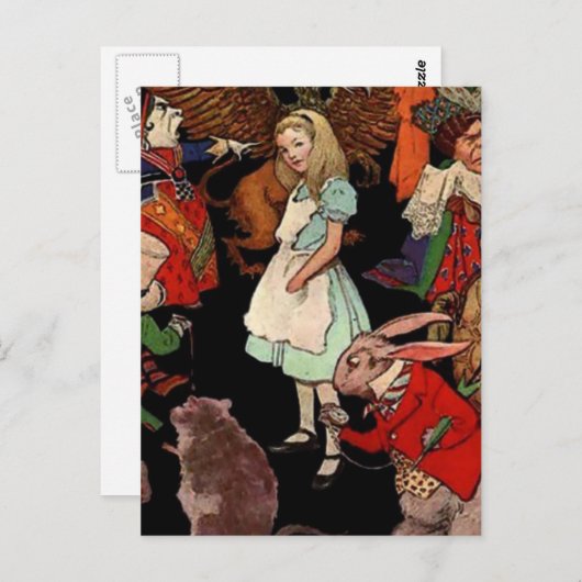 Alice in Wonderland Briefkaart (Voorkant / Achterkant)