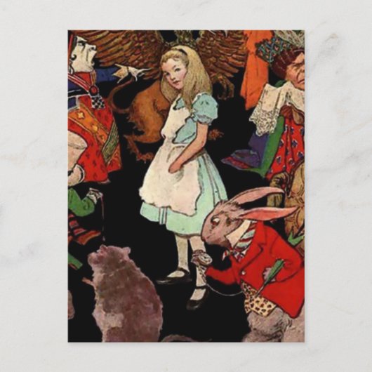 Alice in Wonderland Briefkaart (Voorkant)
