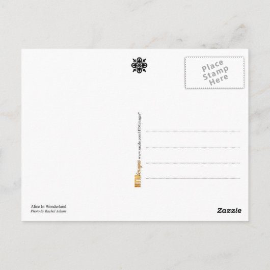 Alice in Wonderland Briefkaart (Achterkant)