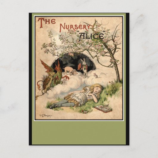 Alice in Wonderland Briefkaart (Voorkant)