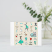 Alice in wonderland briefkaart (Staand voorkant)