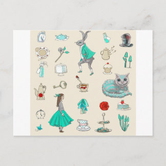 Alice in wonderland briefkaart