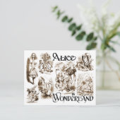 Alice in Wonderland Briefkaart (Staand voorkant)