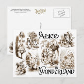 Alice in Wonderland Briefkaart (Voorkant / Achterkant)