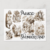 Alice in Wonderland Briefkaart (Voorkant)