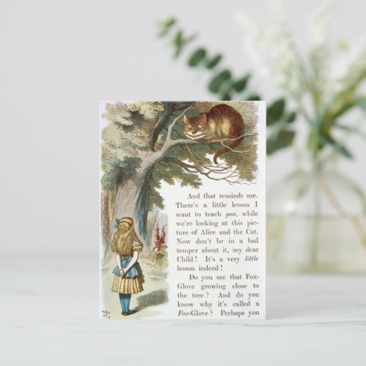  Alice in Wonderland  Briefkaart (Staand voorkant)