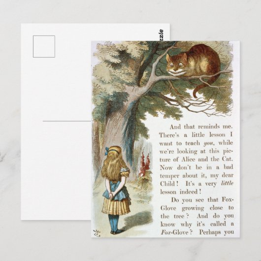 Alice in Wonderland  Briefkaart (Voorkant / Achterkant)