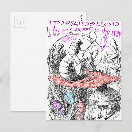 Alice in Wonderland Briefkaart (Voorkant / Achterkant)