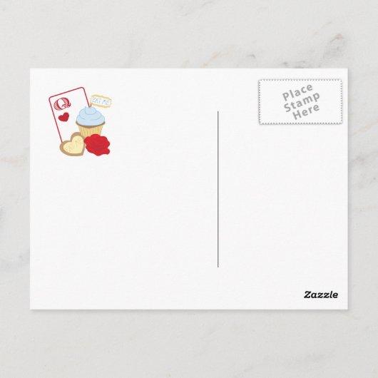 Alice in wonderland briefkaart (Achterkant)