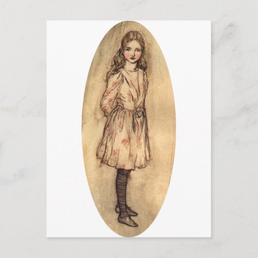 Alice in Wonderland Briefkaart (Voorkant)