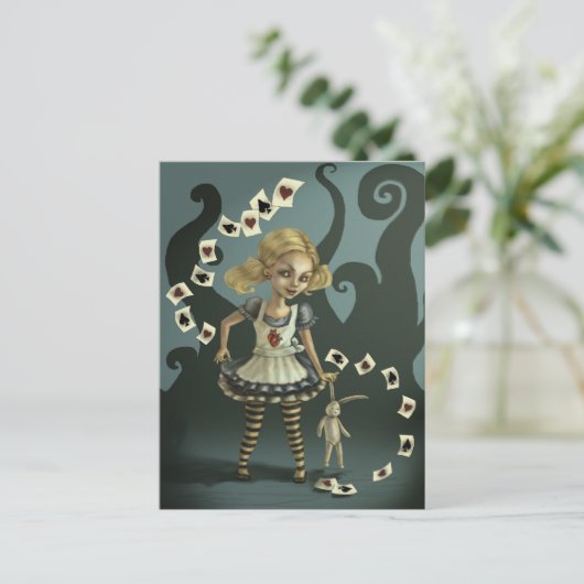 Alice in Wonderland Briefkaart (Staand voorkant)
