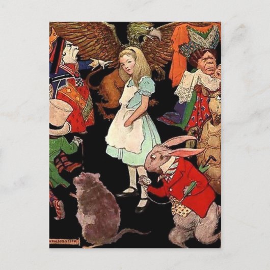 Alice in Wonderland Briefkaart (Voorkant)