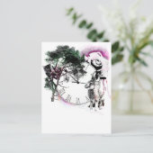 Alice in Wonderland briefkaart (Staand voorkant)