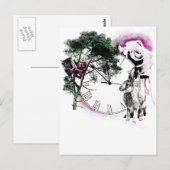 Alice in Wonderland briefkaart (Voorkant / Achterkant)