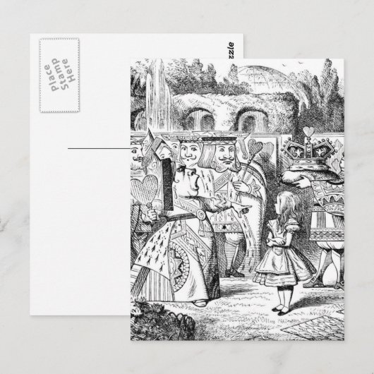 Alice in Wonderland Briefkaart (Voorkant / Achterkant)