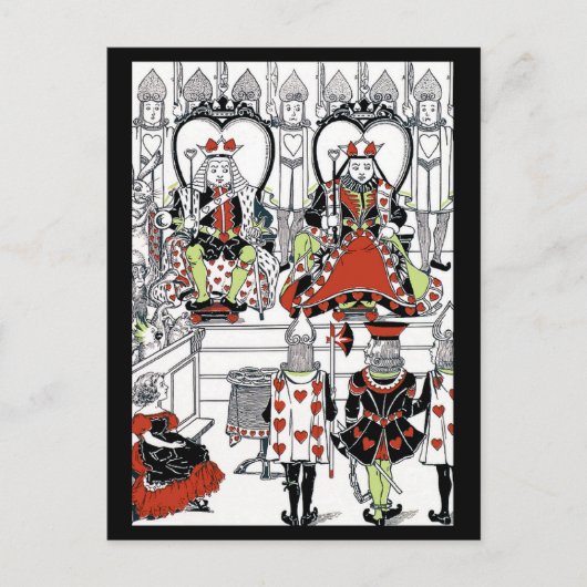 Alice in Wonderland Briefkaart (Voorkant)