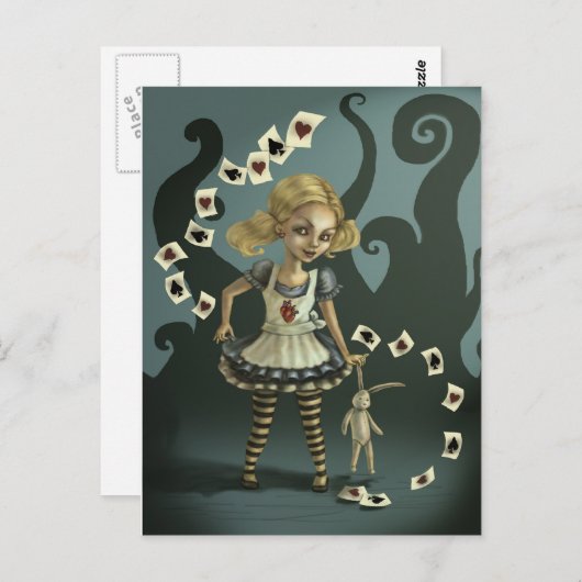 Alice in Wonderland Briefkaart (Voorkant / Achterkant)