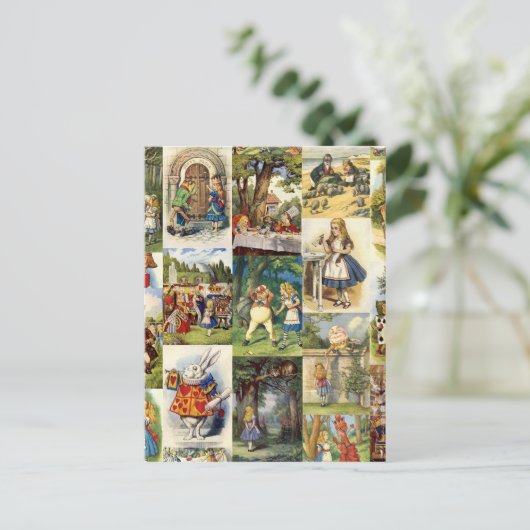alice in wonderland briefkaart (Staand voorkant)