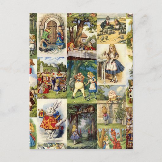 alice in wonderland briefkaart (Voorkant)