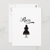 Alice in Wonderland Briefkaart (Voorkant / Achterkant)