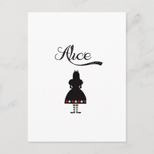 Alice in Wonderland Briefkaart (Voorkant)