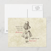  Alice in Wonderland Briefkaart (Voorkant / Achterkant)