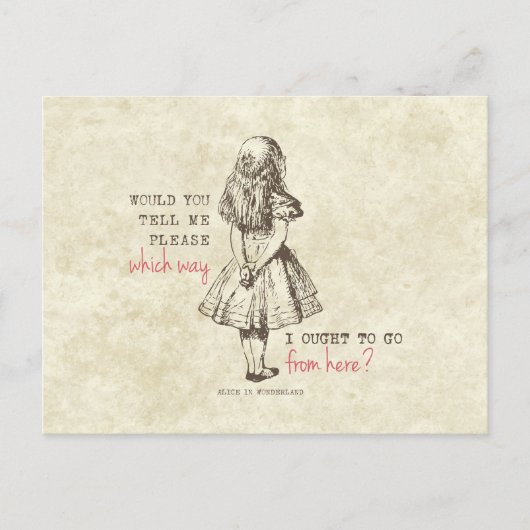  Alice in Wonderland Briefkaart (Voorkant)