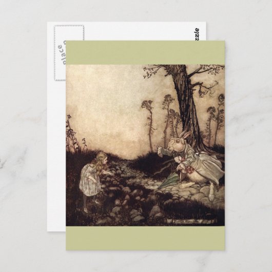 Alice in Wonderland Briefkaart (Voorkant / Achterkant)