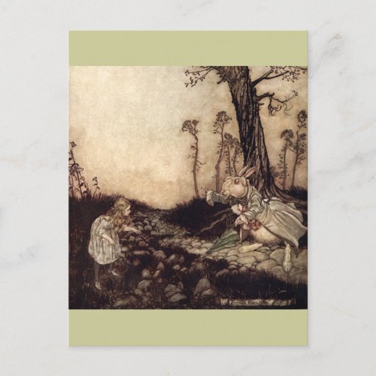 Alice in Wonderland Briefkaart (Voorkant)