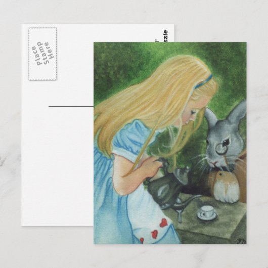 Alice in wonderland Briefkaart (Voorkant / Achterkant)