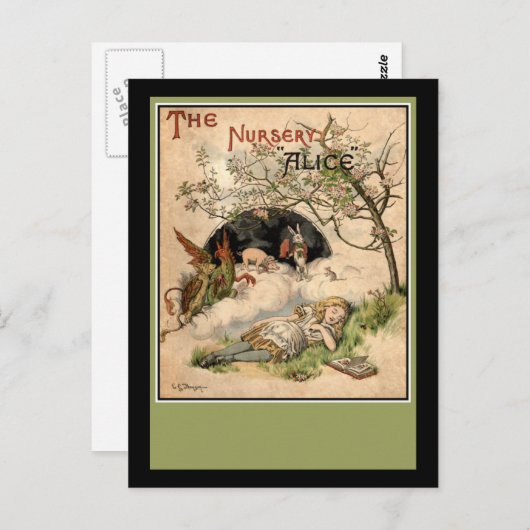 Alice in Wonderland Briefkaart (Voorkant / Achterkant)