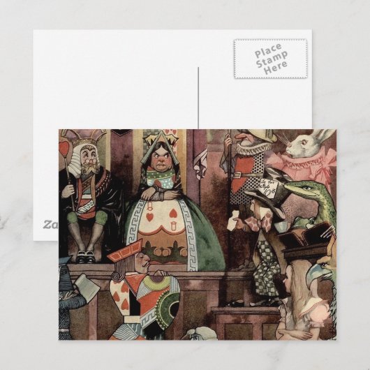 Alice in Wonderland Briefkaart (Voorkant / Achterkant)