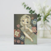 Alice in Wonderland briefkaart die bloemen spreekt (Staand voorkant)