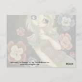 Alice in Wonderland briefkaart die bloemen spreekt (Achterkant)