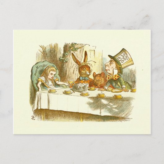Alice in Wonderland Briefkaart (Mad Tea Party) (Voorkant)