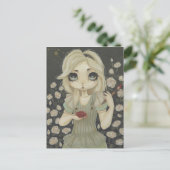 Alice in Wonderland briefkaart schilder rozen rood (Staand voorkant)