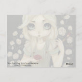 Alice in Wonderland briefkaart schilder rozen rood (Achterkant)