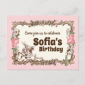 alice in wonderland , briefkaart uitnodiging (Voorkant)