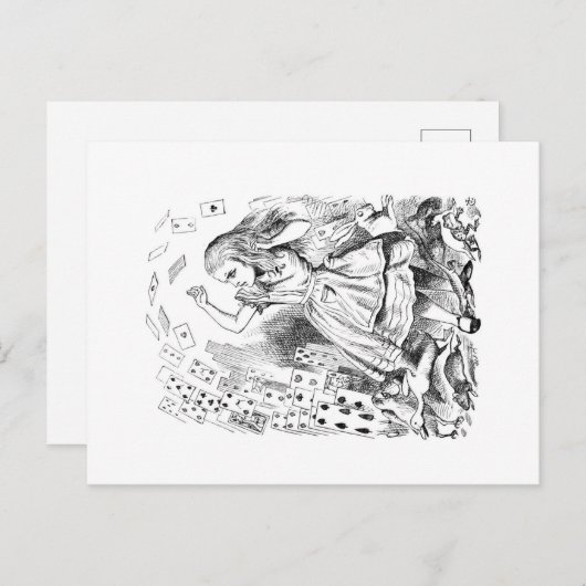 Alice in Wonderland briefkaarten (Voorkant / Achterkant)
