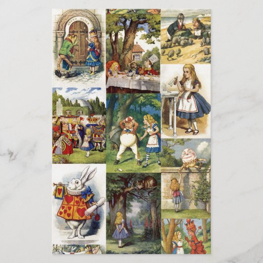 alice in wonderland briefpapier (Voorkant)